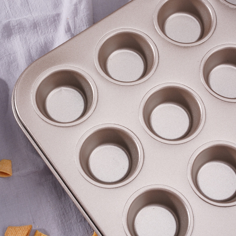 24 hole, muffin cup mold DIY jelly biscuits round cake baking high carbon steel non-stick baking pan